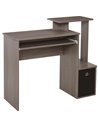 HOMCOM Computer PC Desk with Sliding Keyboard Tray Storage Drawer Shelf, Grey