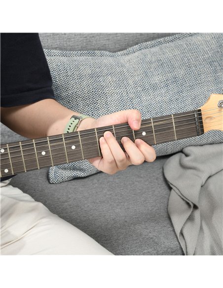 SPORTNOW Six-String Electric Guitar, with 15W Amplifier, Digital Turner, Picks, Shoulder Strap, Case Bag - Dark Green - pic 200338 | FastDaddyshop