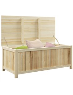 Outsunny 172 Litre Outdoor Storage Box, Wooden terrace Box Garden Storage Container, Natural
