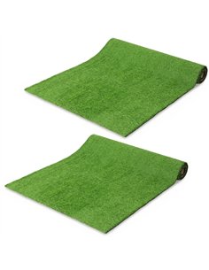Outsunny Artificial Grass Turf Low Maintenance Realistic Lawn Pet Turf with Drain Holes for Garden 1m x 4m Green