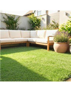 Outsunny Artificial Grass Turf Low Maintenance Realistic Lawn Pet Turf with Drain Holes for Garden 1m x 4m Green 2
