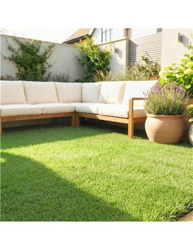 Outsunny Artificial Grass Turf Low Maintenance Realistic Lawn Pet Turf with Drain Holes for Garden 1m x 4m Green
