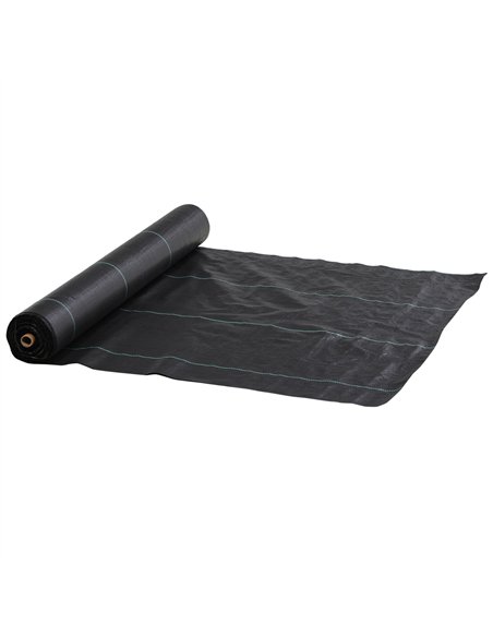 Outsunny 2m x 100m Heavy Duty Weed Control Membrane, Weed Membrane for Landscaping Driveway Gravel Artificial Grass Lawn Underla - pic 200475 | FastDaddyshop