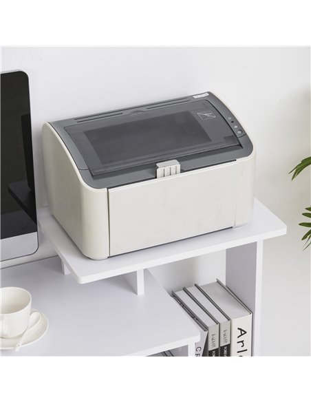 HOMCOM Compact Small Computer PC Desk with Sliding Keyboard Tray Storage Drawer Shelf Home Office Workstation Gaming Study White - pic 20048 | FastDaddyshop