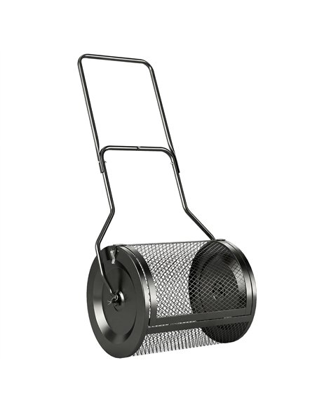 Outsunny Compost Spreader, 20" Peat Moss Spreader with Detachable U-Shaped Handle and Metal Mesh Basket - pic 200502 | FastDaddyshop