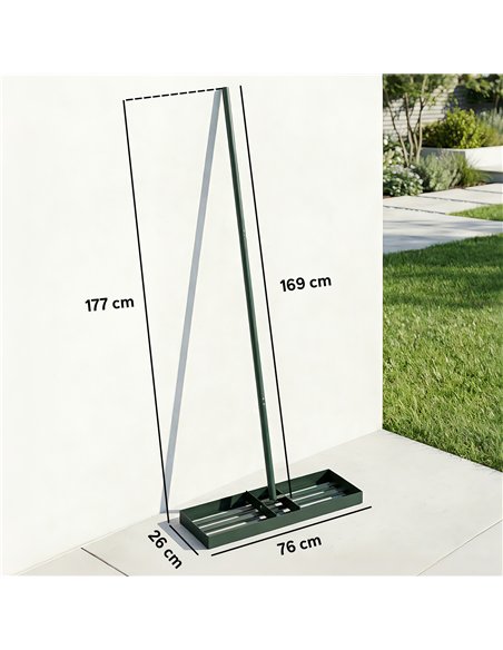 Outsunny Lawn Levelling Rake, 76 x 26 cm Lawn Leveller Lute with 169 cm Handle for Grass Soil Sand Yard Golf Course - pic 200522 | FastDaddyshop
