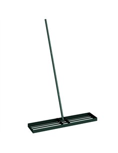 Outsunny Lawn Levelling Rake, 113 x 26 cm Lawn Leveller Lute with 169 cm Handle for Grass Soil Sand Yard Golf Course