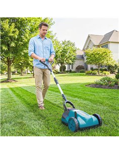 Outsunny 18V Cordless Lawnmower with 2 x 4Ah Batteries & Charger, Battery Lawn Mower with 21cm Cutting Width, 3 Cutting Heights 2