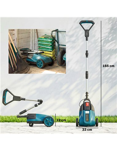 Outsunny 18V Cordless Lawnmower with 2 x 4Ah Batteries & Charger, Battery Lawn Mower with 21cm Cutting Width, 3 Cutting Heights