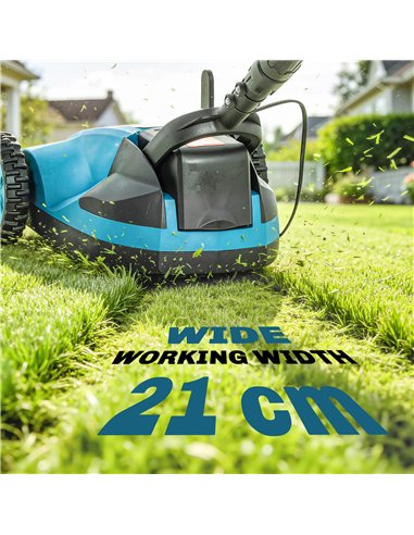 Outsunny 18V Cordless Lawnmower with 2 x 4Ah Batteries & Charger, Battery Lawn Mower with 21cm Cutting Width, 3 Cutting Heights