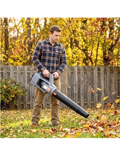 Outsunny Leaf Blower Cordless with 2 x 4000mAh Batteries & Charger, 36V Lightweight Garden Blower with 1000W Brushless Motor 2
