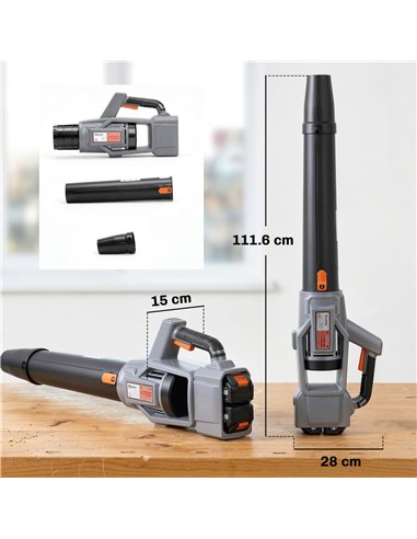 Outsunny Leaf Blower Cordless with 2 x 4000mAh Batteries & Charger, 36V Lightweight Garden Blower with 1000W Brushless Motor