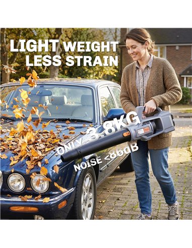 Outsunny Leaf Blower Cordless with 2 x 4000mAh Batteries & Charger, 36V Lightweight Garden Blower with 1000W Brushless Motor