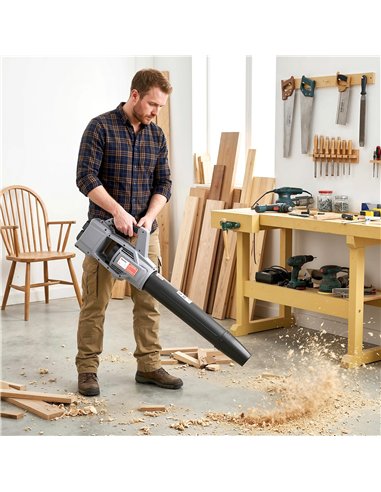 Outsunny Leaf Blower Cordless with 2 x 4000mAh Batteries & Charger, 36V Lightweight Garden Blower with 1000W Brushless Motor