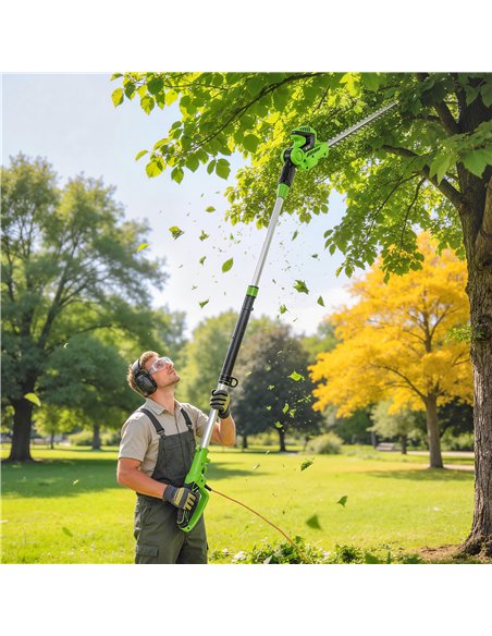 Outsunny 2.6m Corded Extendable Hedge Trimmer with 90° Adjustable Head, 450W Telescopic Electric Hedge Cutter Long Reach - pic 200575 | FastDaddyshop