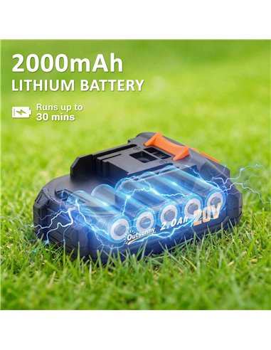 Outsunny 20" Cordless Hedge Trimmer, 18V Electric Hedge Cutter with 51cm Dual Action Blade, 2000mAh Battery and Charger