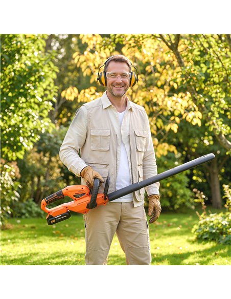 Outsunny 20" Cordless Hedge Trimmer, 18V Electric Hedge Cutter with 51cm Dual Action Blade, 2000mAh Battery and Charger - pic 200590 | FastDaddyshop