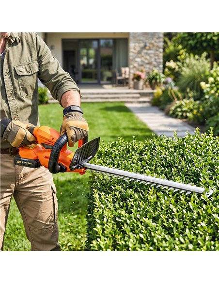 Outsunny 20" Cordless Hedge Trimmer, 18V Electric Hedge Cutter with 51cm Dual Action Blade, 2000mAh Battery and Charger - pic 200591 | FastDaddyshop