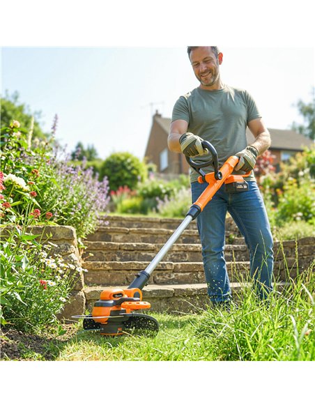 Outsunny Cordless Strimmer with 2 x 4.0Ah Lithium Batteries & Charger, 2-in-1 Lightweight Cordless Grass Trimmer and Lawn Edger - pic 200593 | FastDaddyshop