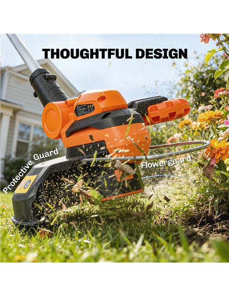 Outsunny Cordless Strimmer with 2 x 4.0Ah Lithium Batteries & Charger, 2-in-1 Lightweight Cordless Grass Trimmer and Lawn Edger - pic 200600 | FastDaddyshop