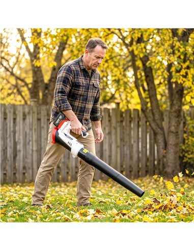 Outsunny Leaf Blower Cordless with 4000mAh Battery & Charger, 18V Lightweight Handheld Garden Blower with 6 Speed Levels