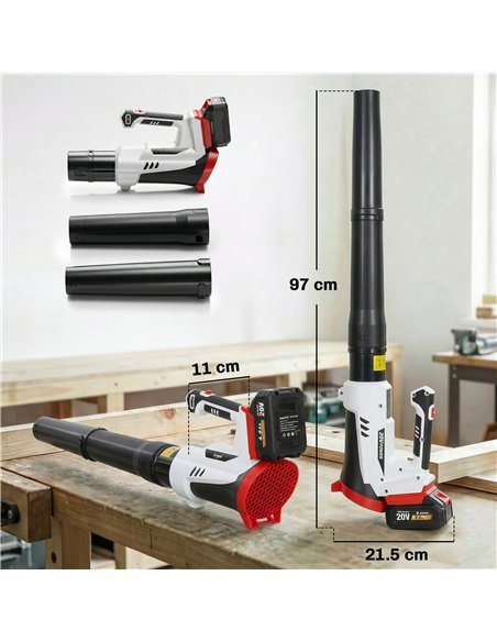 Outsunny Leaf Blower Cordless with 4000mAh Battery & Charger, 18V Lightweight Handheld Garden Blower with 6 Speed Levels - pic 200603 | FastDaddyshop