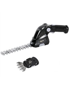 Outsunny 2-in-1 Cordless Hedge Trimmer & Grass Shear with 7.2V 2 x Rechargeable 2000mAh Batteries, 2 Changeable Blades