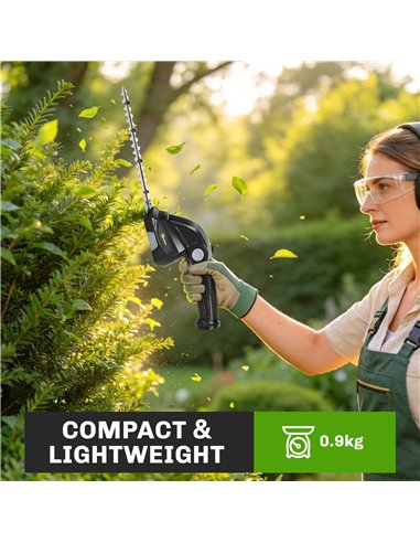 Outsunny 2-in-1 Cordless Hedge Trimmer & Grass Shear with 7.2V 2 x Rechargeable 2000mAh Batteries, 2 Changeable Blades