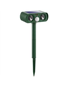 Outsunny Ultrasonic Cat Repellent, PIR Motion Sensor 110°, LED Flash, Solar Cat Deterrents for Gardens UK