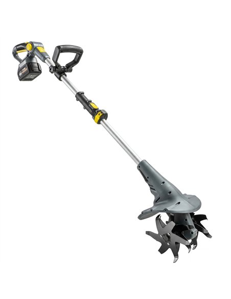 Outsunny Cordless Tiller, 18V Electric Garden Rotavator with 2 x 4000mAh Batteries, Charger, 20cm Tilling Width & 18cm Depth - pic 200646 | FastDaddyshop