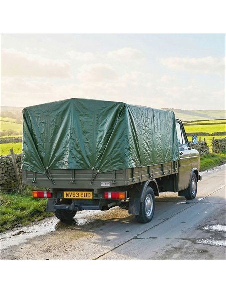 Outsunny 4 x 6m Waterproof Tarpaulin, 90GSM Tear-Resistant PE Tarp with Reinforced Grommets, UV Protected Cover - pic 200678 | FastDaddyshop