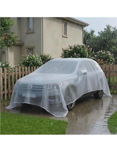 Outsunny 4 x 6m Waterproof Tarpaulin, Heavy Duty 140GSM Tear-Resistant PE Tarp with Reinforced Grommets, UV Protected Cover