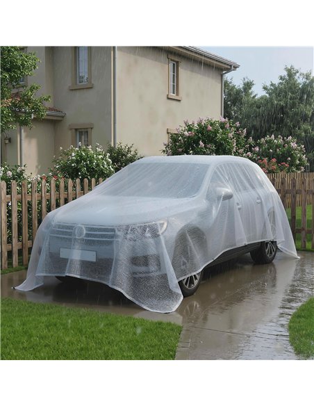 Outsunny 4 x 6m Waterproof Tarpaulin, Heavy Duty 140GSM Tear-Resistant PE Tarp with Reinforced Grommets, UV Protected Cover - pic 200683 | FastDaddyshop