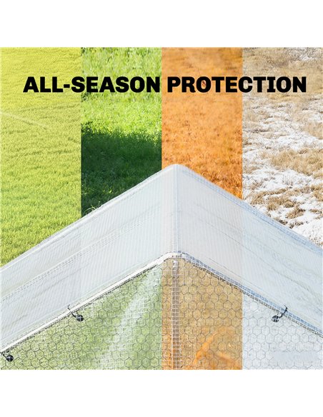 Outsunny 4 x 6m Waterproof Tarpaulin, Heavy Duty 140GSM Tear-Resistant PE Tarp with Reinforced Grommets, UV Protected Cover - pic 200685 | FastDaddyshop