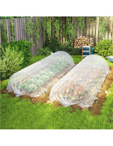 Outsunny 4 x 6m Waterproof Tarpaulin, Heavy Duty 140GSM Tear-Resistant PE Tarp with Reinforced Grommets, UV Protected Cover