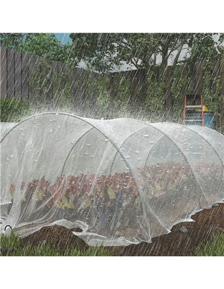 Outsunny 4 x 6m Waterproof Tarpaulin, Heavy Duty 140GSM Tear-Resistant PE Tarp with Reinforced Grommets, UV Protected Cover - pic 200690 | FastDaddyshop