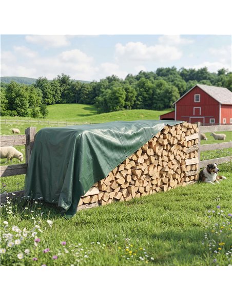 Outsunny 3 x 4m Waterproof Tarpaulin, 90GSM Tear-Resistant PE Tarp with Reinforced Grommets, UV Protected Cover - pic 200696 | FastDaddyshop