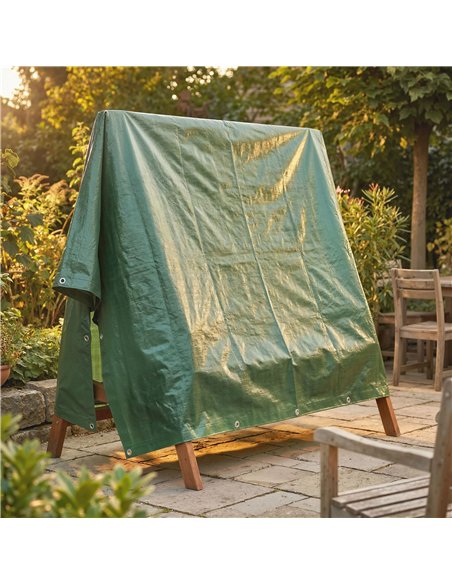 Outsunny 3 x 4m Waterproof Tarpaulin, 90GSM Tear-Resistant PE Tarp with Reinforced Grommets, UV Protected Cover - pic 200699 | FastDaddyshop