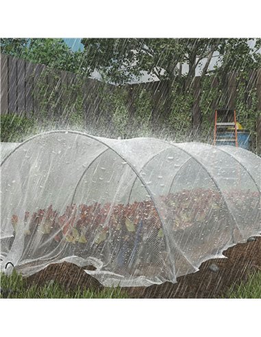Outsunny 3 x 5m Waterproof Tarpaulin, Heavy Duty 140GSM Tear-Resistant PE Tarp with Reinforced Grommets, UV Protected Cover