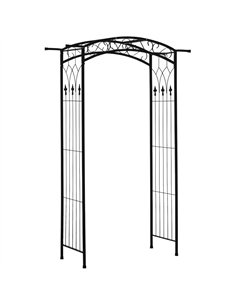 Outsunny 211cm Height Metal Garden Arch Arbor for Wedding Decor for Climbing Plants and Outdoor Decoration