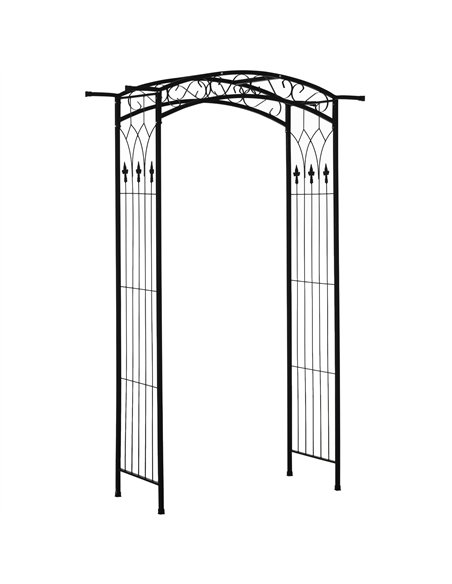 Outsunny 211cm Height Metal Garden Arch Arbor for Wedding Decor for Climbing Plants and Outdoor Decoration - pic 200709 | FastDaddyshop