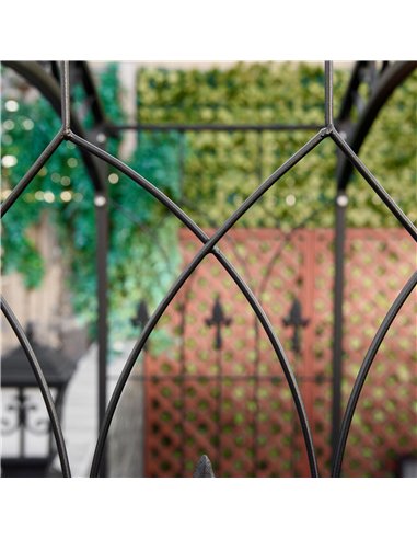 Outsunny 211cm Height Metal Garden Arch Arbor for Wedding Decor for Climbing Plants and Outdoor Decoration