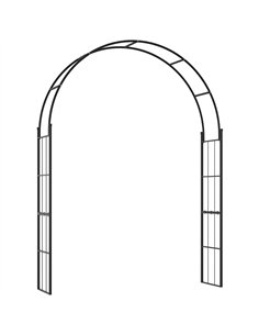 Outsunny 223cm Garden Arch Trellis, Outdoor Wedding Arbor for Ceremony for Climbing Roses, Vines and Plants