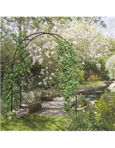 Outsunny 223cm Garden Arch Trellis, Outdoor Wedding Arbor for Ceremony for Climbing Roses, Vines and Plants 2
