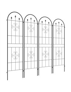 Outsunny Set of Four Spiral Anchor Garden Trellis Panels