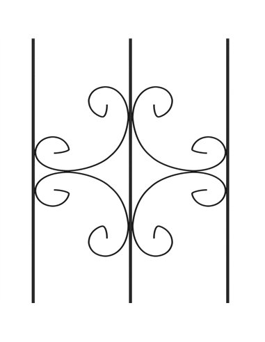 Outsunny Set of Four Spiral Anchor Garden Trellis Panels
