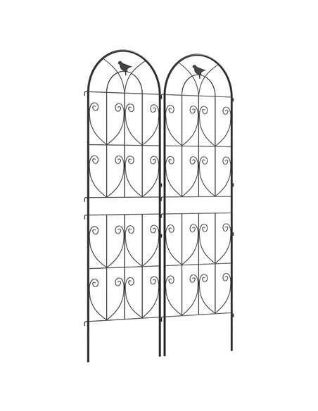 Outsunny Set of 2 Garden Trellis, Metal Fence Panels for Climbing Outdoor Plants, Flowers, 180 x 50cm - pic 200781 | FastDaddyshop