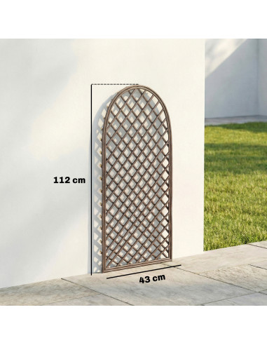 Outsunny Garden Trellis, Decorative Trellis Panels for Climbing Outdoor Plants, Vegetables, Vines, Flowers, Natural Wood Finish