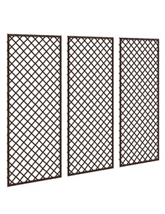 Outsunny Garden Trellis, Decorative Trellis Panels for Climbing Outdoor Plants, Natural Wood Finish