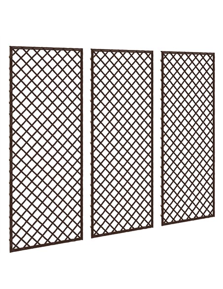 Outsunny Garden Trellis, Decorative Trellis Panels for Climbing Outdoor Plants, Natural Wood Finish - pic 200817 | FastDaddyshop